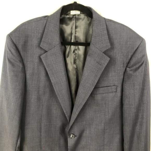 Jos A Bank Sport Coat Mens 43L Long Gray 100% Wool Jacket Blazer Office Classic - Picture 11 of 12